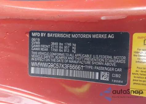 2019 Mini Convertible Cooper S from USA, damaged, VIN WMWWG9C57K3F66661